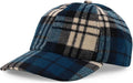 Trendy Apparel Shop Plaid Checker Wool Blend Unstructured Baseball Cap by TrendyApparel