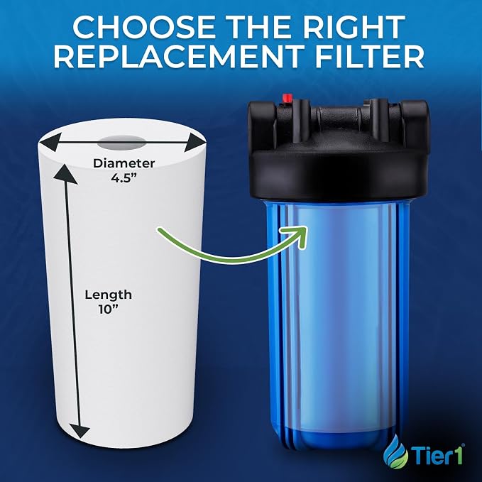 Tier1 1 Micron 10x4.5 Water Filter | Spun Wound Polypropylene Whole House - Image 3