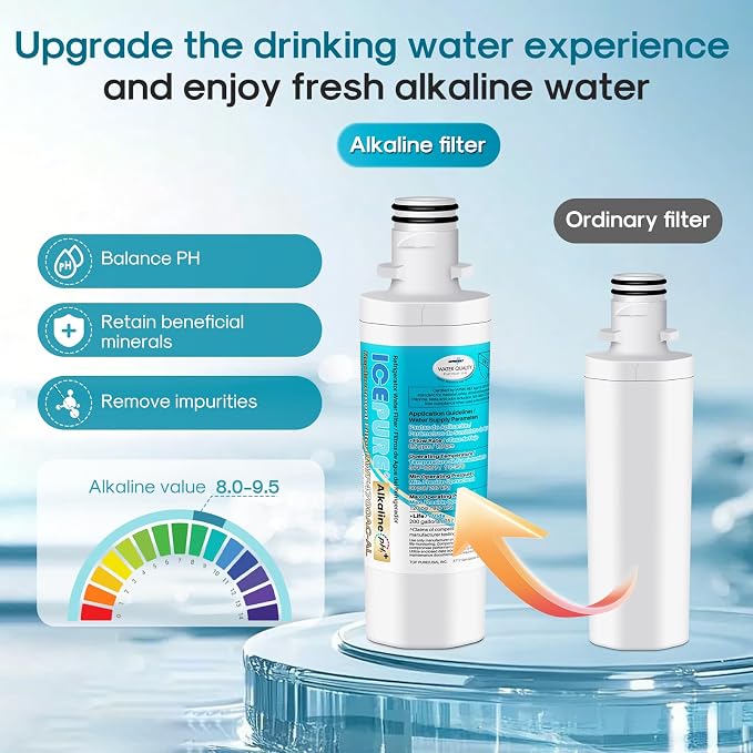 ICEPURE Alkaline LT1000PC Refrigerator Water Filter and Air Filter Replacement - Image 5