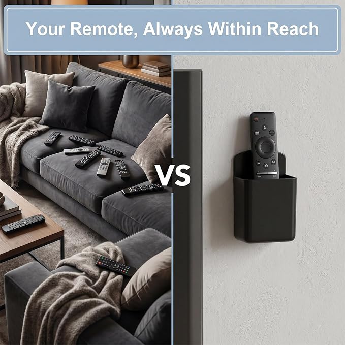 2 PCS Remote Control Holder Wall Mount, TV Remote Control Holder, Self Adhesive - Image 7