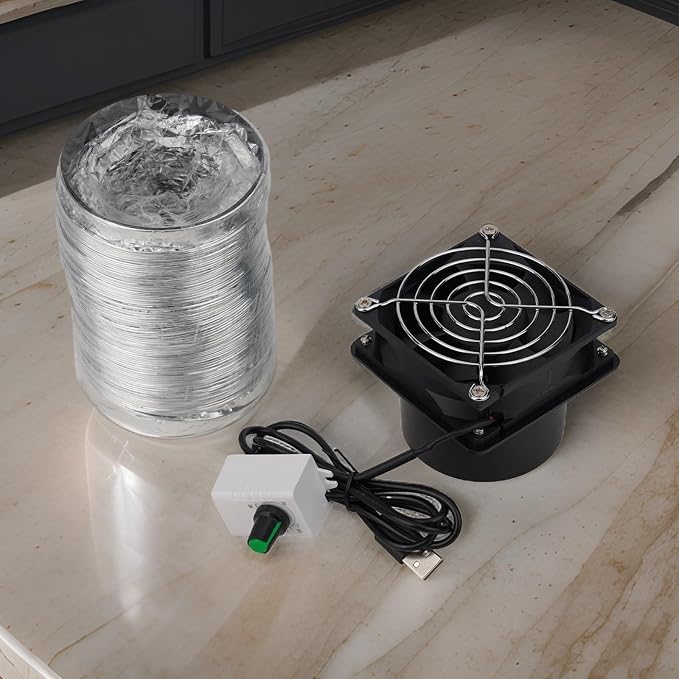 Smoke Absorber Fume Extractor Fan USB Adjustable Solder Pipe Duct Exhuast Fan - Image 8