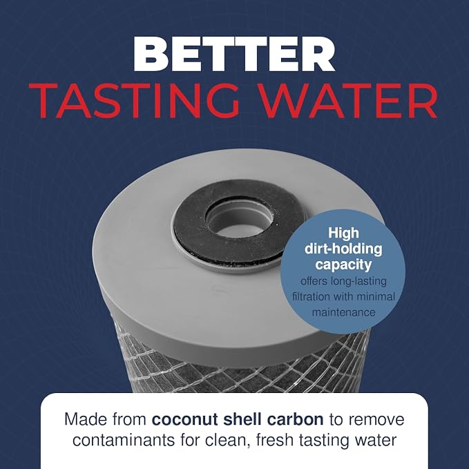 American Made, 5 Micron 2.5" x 10" Whole House CTO Carbon Sediment Water Filter - Image 4
