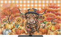 Scottish Highland Cow Indoor TV Cover, Elastic TV Screen Protector Country by Unknown