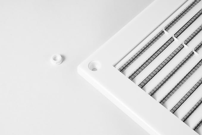 Awenta 4" x 11" Inch Rectangular Plastic White Ventilation Grille - Image 4