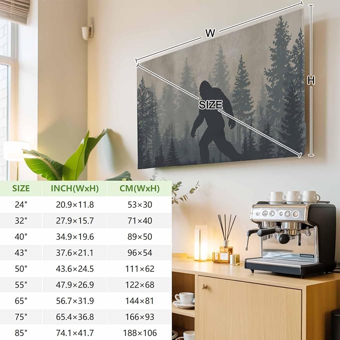 Wildman Gorilla Forest Silhouette Indoor TV Cover, Elastic TV Screen Protector - Image 3