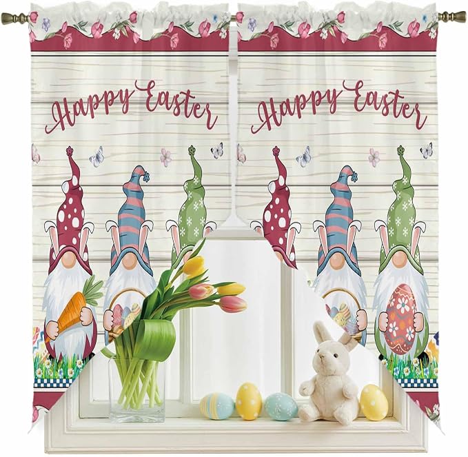 Swag Curtain, Happy Easter Gnomes - Image 9