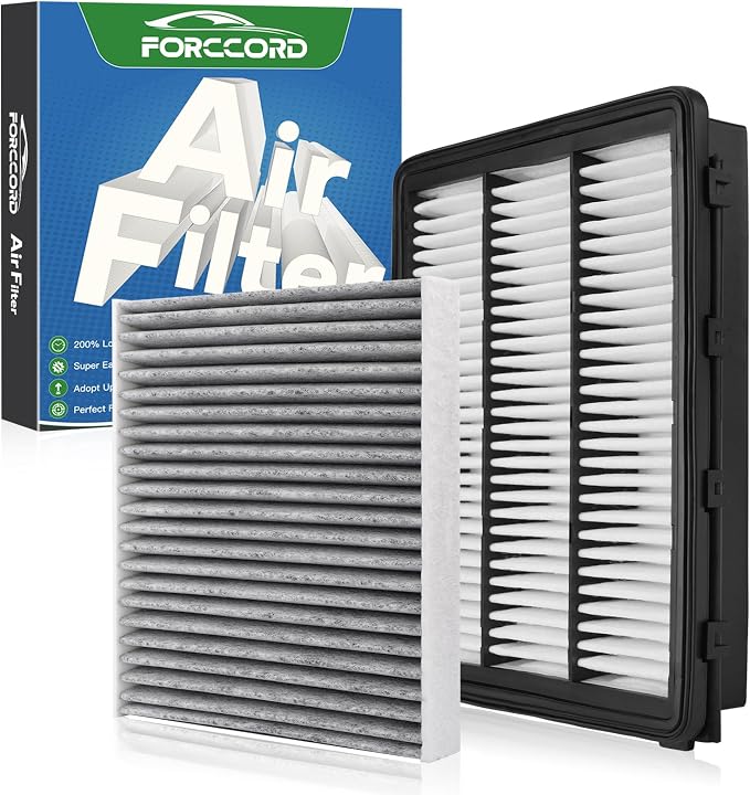 Cabin Air Filter and Engine Air Filter Fits by Forccord
