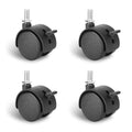 4 Pack 1.5 Inch Swivel Stem Caster Wheels Replacement Casters 1.5'' Furniture by Dalyndar