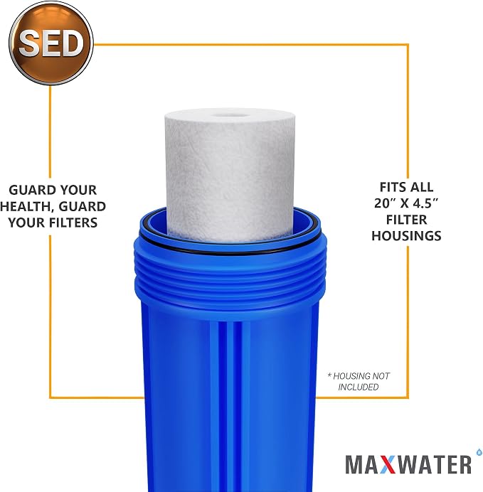 Max Water 10 Micron 20 x 4.5 Sediment Filter 20 inch Whole House BB Water - Image 7