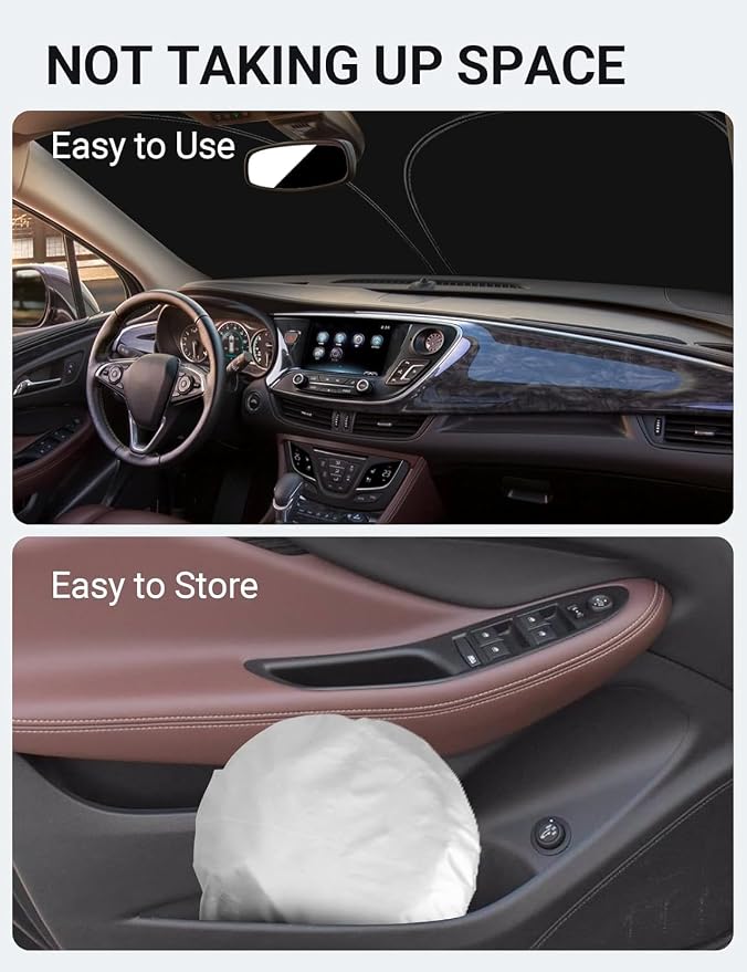 Proadsy 2026 Upgrade Front Windshield Sun Shade Foldable Sunshade Protector - Image 9