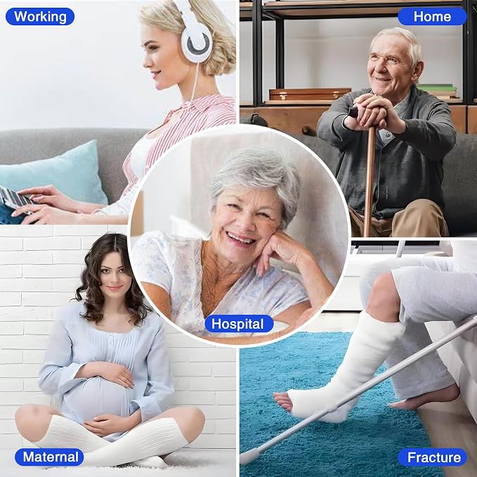 Walking Boot Socks air Cam Walker Cast Socks 2 Pairs Fracture Boot Brace Sock - Image 2