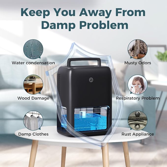 60 OZ Dehumidifiers for Home, Dual-Semiconductor Quiet Dehumidifier - Image 6