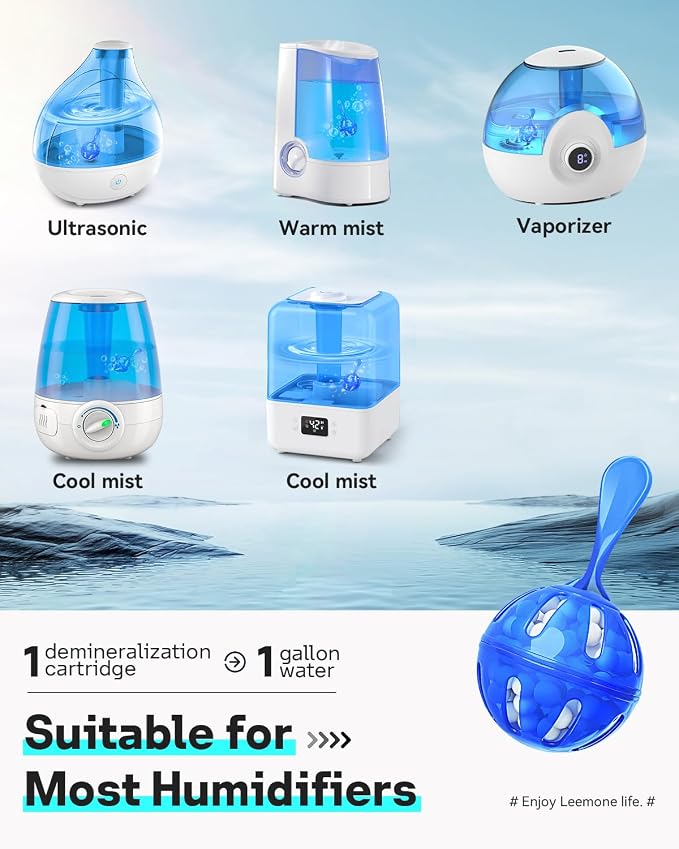 Leemone Humidifier Cleaner 20 Pack, Demineralization Cleaning Ball, Works in - Image 3
