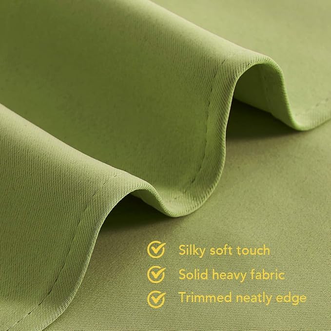 NICETOWN Blackout Curtains Window Panels, Window Treatment Thermal Insulated Solid Grommet Blackout Draperies/Drapes for Bedroom (Fresh Green, Set of 2, 42 by 54 Long)