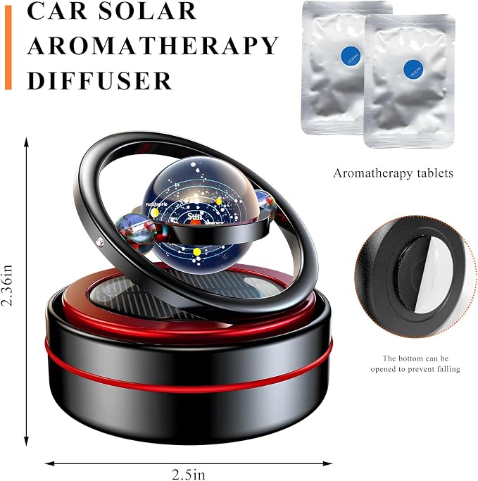 Car Air Freshener, Rotating Aromatherapy Fidget Spinner Dashboard Ornament - Image 2