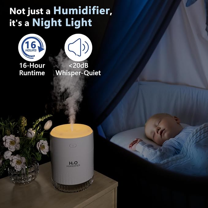 SZO Plant Humidifier Indoor, 500ml White - Image 2