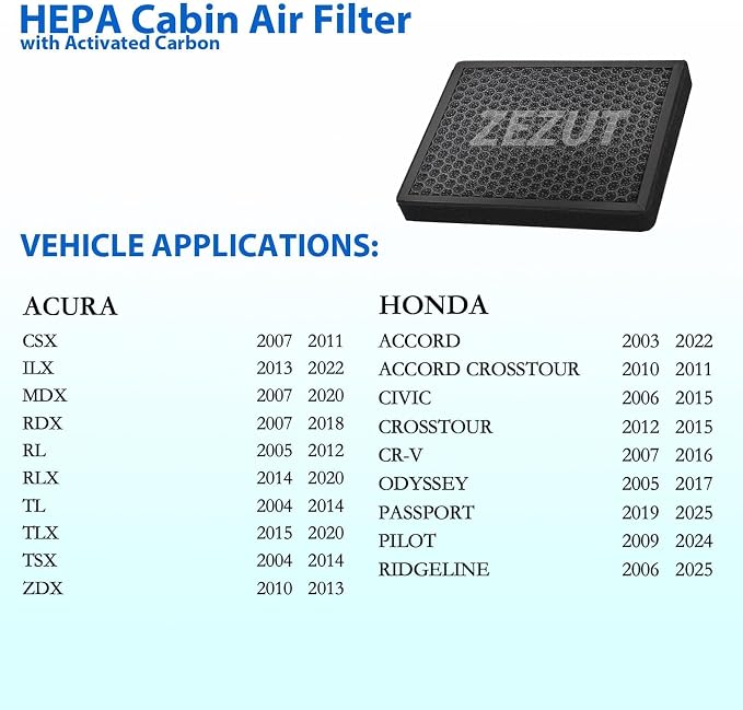 Cabin Air Filter, for Honda: 2007-2016 CR-V, 2006-2015 Civic, 2003-2023 Accord - Image 2