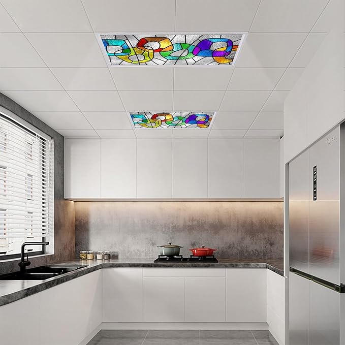 2 Pack Stained Glass Fluorescent Light Cover - Image 5