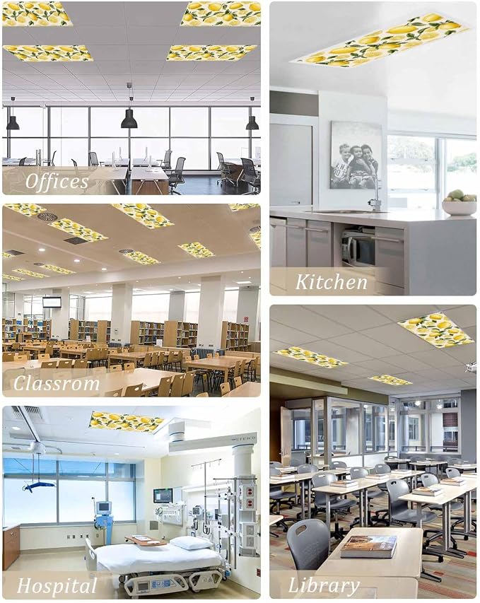 4 Pack Country Watercolor Fluorescent Light Covers - Image 9