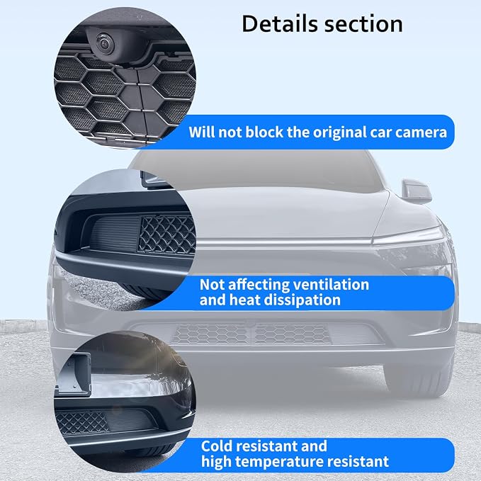 TOPABYTE Grill Mesh Insert for Tesla Model Y Juniper 2025 2026 | Car Lower - Image 6