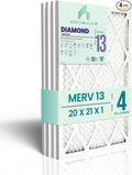 Accumulair Diamond 20x21x1 MERV 13 HVAC Air Filter | Replacement Air Filter by Accumulair