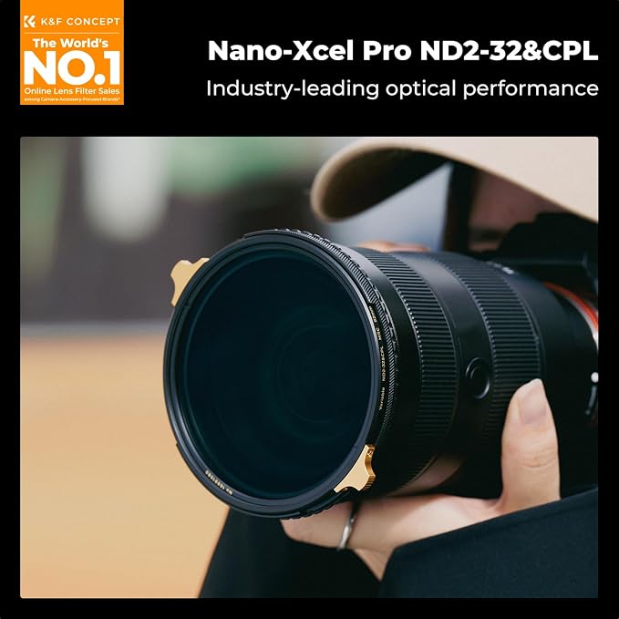 K&F CONCEPT 72mm Variable ND2-32 ND Lens Filter & Circular Polarizing Filter - Image 2
