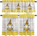 Yellow Gnomes Kitchen Curtains Set 3 Piece by Unknown