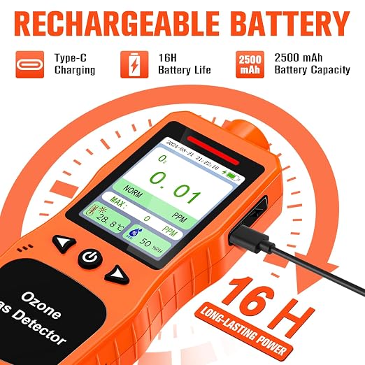 Portable Ozone Detector, 0-20 PPM Ozone Gas Monitor - Image 4