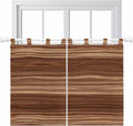 Brown Western Kitchen Curtains 45 Inch Length, Short Cafe Window Curtains Tab by Unknown