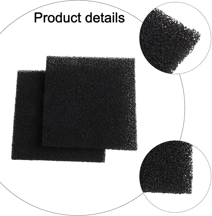 5 Pack Carbon Filter Sponge 13x13x1cm Black High Density Air Purification Pad - Image 4