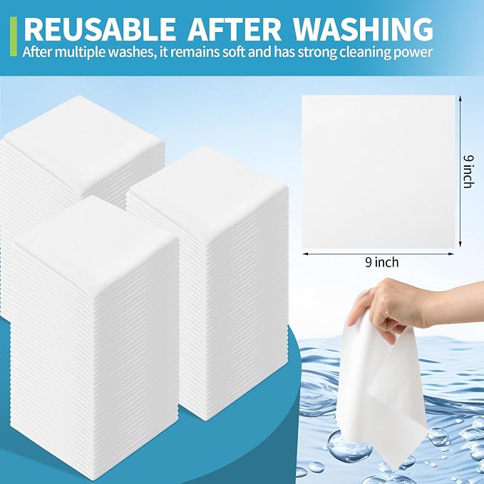 Creatyi 9"x9" 180 PCS Lint Free Cloth Cleanroom Wipers 100% Polyester Lint-Free - Image 6