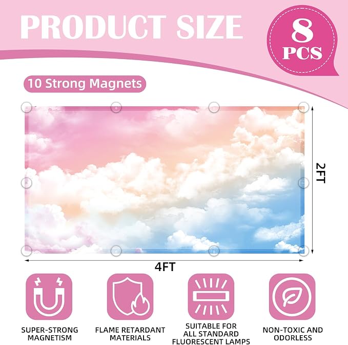 ANGSYLTH 8 Pcs Fluorescent Light Covers - Image 2