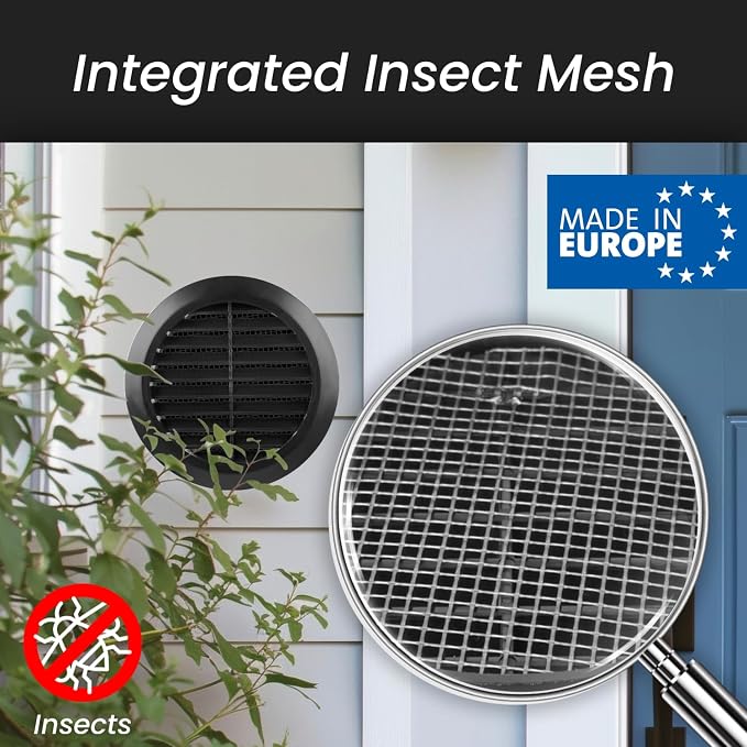 Repa Market 4 Inch Black Round Air Vent Cover - Image 3