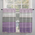 Country Wood Board Gray Purple Window Valance Curtains, Farmhouse Gradient by IDOWMAT