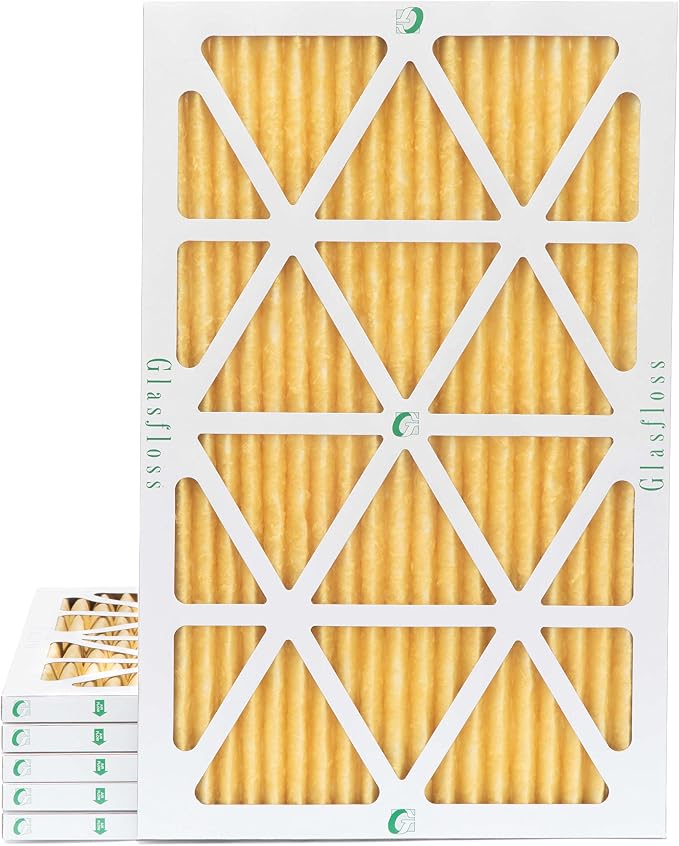 Glasfloss 16x24x1 MERV 11 AC & Furnace Air Filters. Box of 6. Actual Size: by Glasfloss