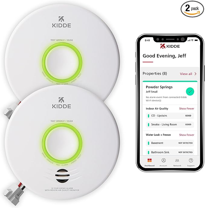 Kidde Smart Smoke Detector & Indoor Air, Quality Monitor, Alexa Compatible by Unknown