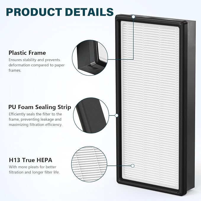 6 Packs HRF-H1 HRF-H2 Replacement Filter H Compatible - Image 4