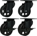 FactorDuty Set of 4 Metal Swivel Plate Caster Wheels by FactorDuty