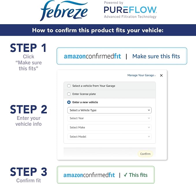 Febreze Odor Control Cabin Air Filter by PUREFLOW RZ18110 Fits 2015-2026 Ford - Image 9