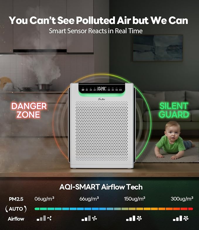 FreAire Genuine FreAire HAP607 Air Purifier Replacement Filter, 3-in-1 H13 True - Image 4