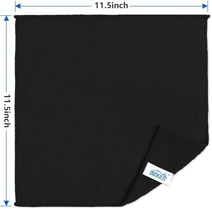 HOMEXCEL Black Microfiber Cleaning Cloth 600 Pack, Microfiber Towel - Image 2