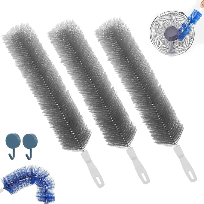Bendable Microfiber Head Reusable Dust Remover Fan Cleaner Brush by Unknown
