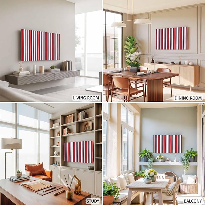 Modern Minimalist Stripe Line on White Indoor TV Cover, Elastic TV Screen - Image 5
