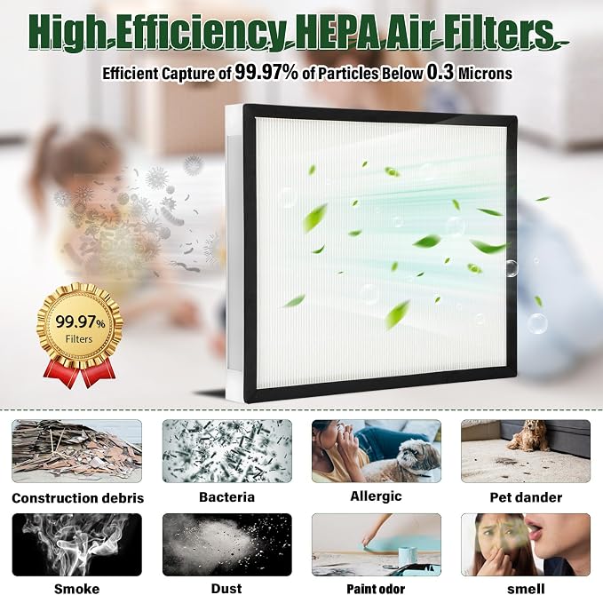 2 Packs F301H HEPA Filter, AS-550 Air Scrubber Stage 2 HEPA 550 Air Filter - Image 3
