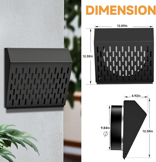 10 Inch Exhaust Vent Cover, Wall Vent Cover - Image 2