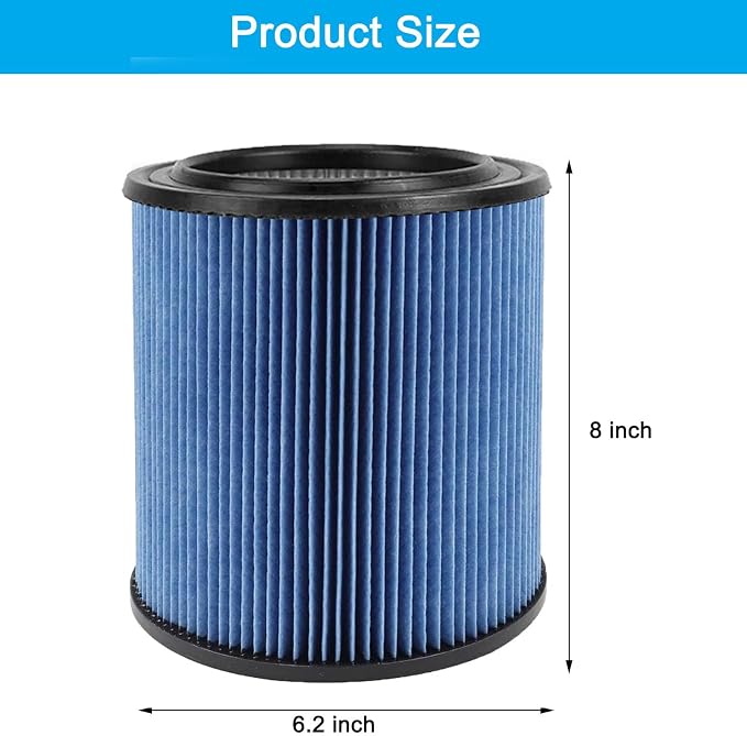 MZY LLC 17907 Cartridge Filter for Craftsman Shop Vac 5 to 20 Gallon, 3-Layer - Image 2