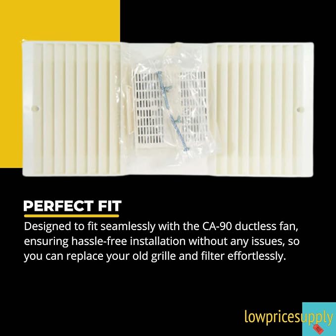 Replacement Grille for The CA-90 ductless Fan Grille/Louver - Image 3
