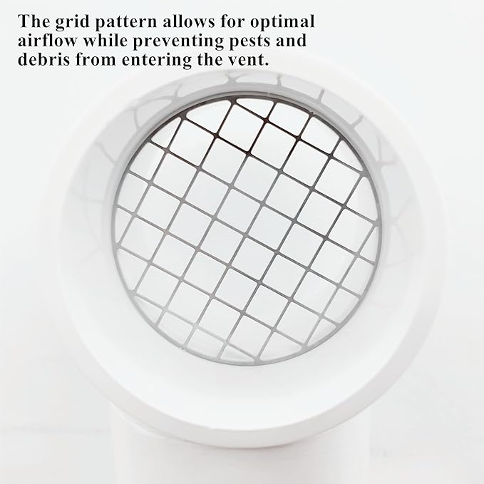 2" PVC Vent Cap with Stainless Steel Screen, 0°Vent Termination Cap - Image 6