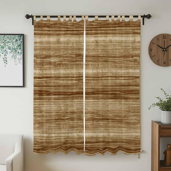 Vintage Western Living Room Curtains 96 Inch Length, Window Curtains Tab Top - Image 2