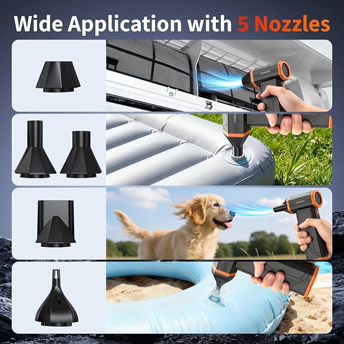 Compressed Air Duster, 110000RPM Super Power Cordless Electric Air Duster - Image 5